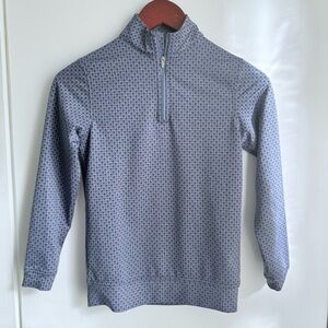 Peter Millar Youth Performance 1/4 Zip Pullover Navy Pina Skullada 7/8 Small